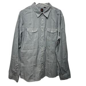 Ocean Current Men's Long Sleeve Button Down Shirt Gray XXL